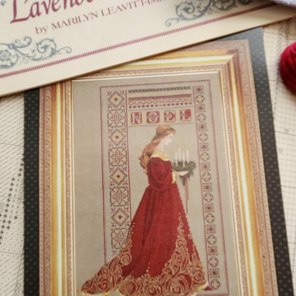 Celtic Christmas Counted Cross-stitched No. 32 Lavender & Lace Original Creative - Picture 9 of 10